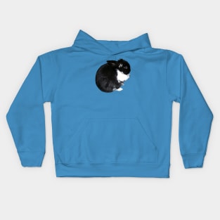 Black and White Cute Bunny Kids Hoodie